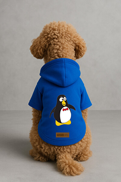 Monopetz Printed Dog and Cat Clothing & Dress with Fleece Inside - Blue Color...