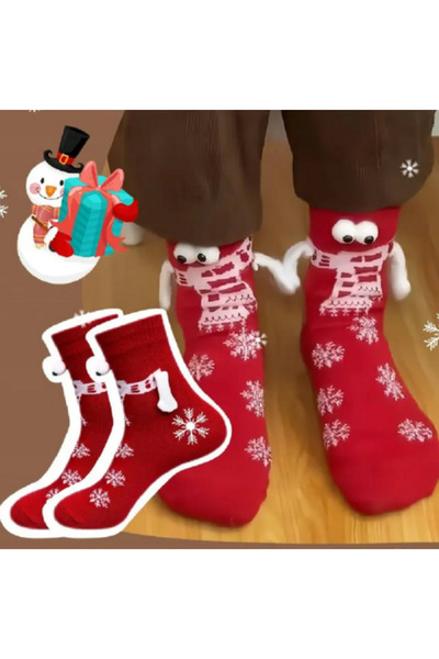 BGSignature Magnetic Holding Hands Christmas Stocking – Red