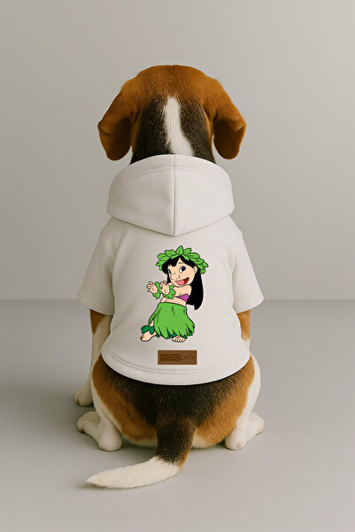 Monopetz Printed Dog and Cat Clothing & Dress with Fleece Inside - White Colo...