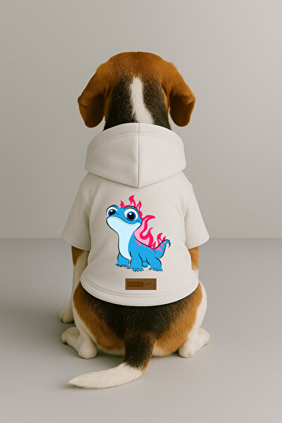 Monopetz Printed Dog and Cat Clothing & Dress with Fleece Inside - White Colo...