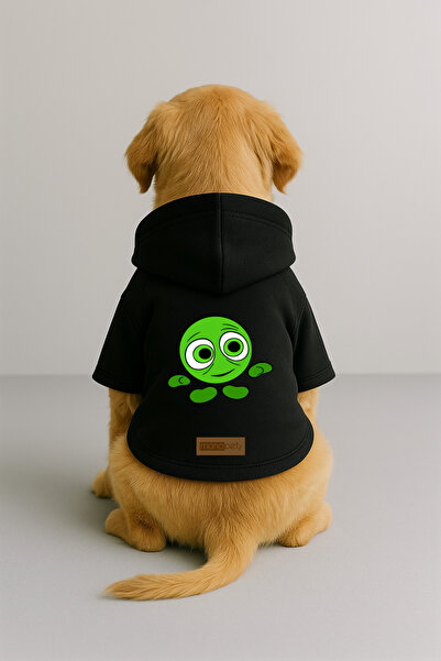 Monopetz Printed Dog and Cat Outfit & Dress with Fleece Inside - Black Color ...