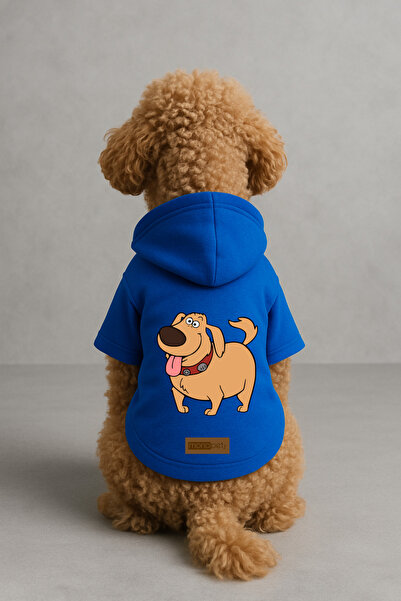 Monopetz Printed Inside Fleece Dog and Cat Clothing & Dress - Blue Color K Ho...