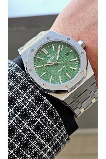 Raymond Rym-2110 Automatic Men's Watch - Sapphire Glass and Stainless Steel - 2 Years Warranty Green