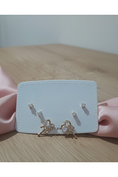 Mara 3'lü Gold set küpe