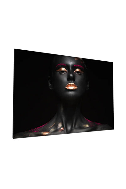 PozaTablou Pictură pe pânză - Portret artistic cu accente metalice (40x30 cm)