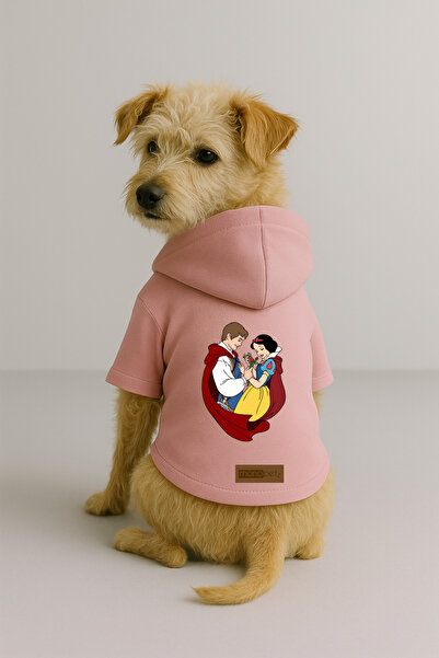 Monopetz ملابس وملابس للكلاب والقطط مطبوع - لون وردي K بغطاء رأس هودي B36DF