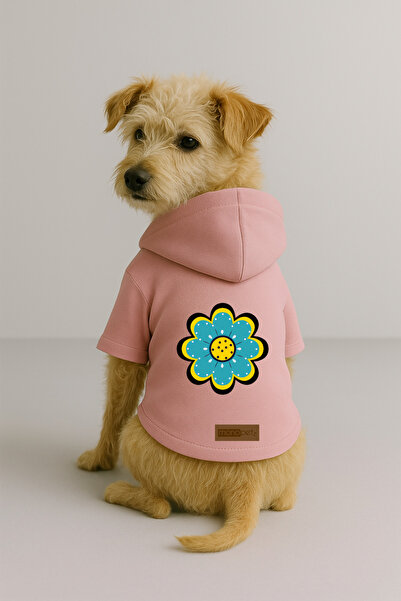 Monopetz Printed Dog and Cat Outfit & Dress with Fleece Inside - Pink Color K...