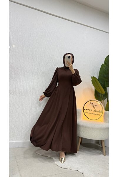 moda zeynaa Lina Tesettür Giyim Scuba Elbise