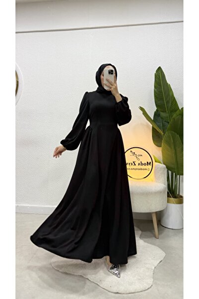 moda zeynaa Lina Tesettür Giyim Scuba Elbise