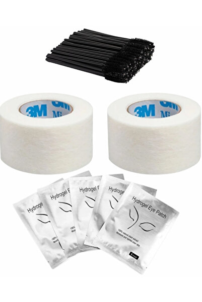 3M Pachet Consumabile Extensii Gene – Micropore 2,5 cm + Plasturi cu Gel + Periuțe Mascara