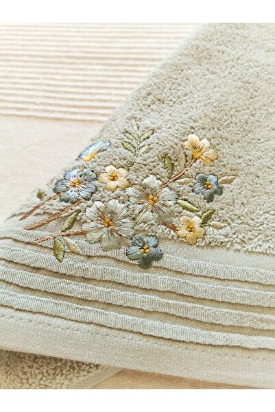 Halley Concept 30 x 50 Floral Embroidered Kitchen Towel 100% Cotton
