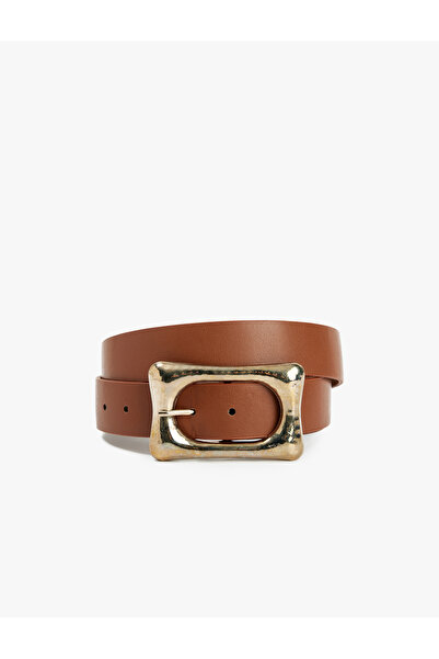 Koton Faux Leather Belt with Metal Buckle