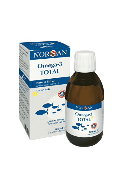 NORSAN Omega 3 TOTAL OIL NORSAN food supplement, fish oil, 2000mg, lemon flavor, 200ml