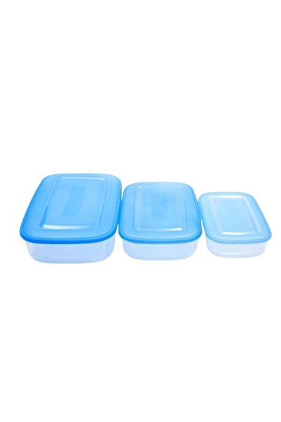 G Golden Case Cyclops Set of 3 Rectangular Food Containers, 3 L / 1.88 L / 0.93 L, Blue