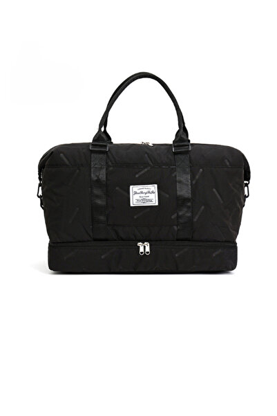 AVYRA Geantă Neagră de Voiaj cu Compartiment Pantofi, Fitness, Maternitate, Business