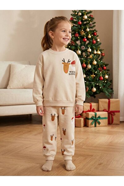 sobekidstore Unisex Children's Tracksuit Set 3Ip Without Piping Top and Botto...