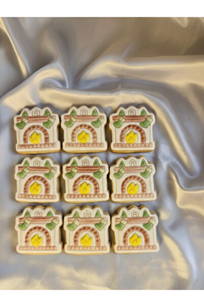 Maku home Christmas Themed Fireplace Cookies, New Year Cookies - 20 Pieces