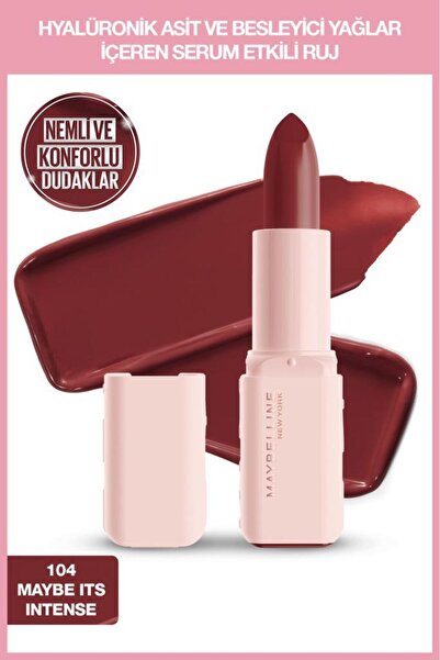Maybelline New York Serum Etkili Hyalüronik Asit ve Besleyici Yağ İçeren Ruj ...