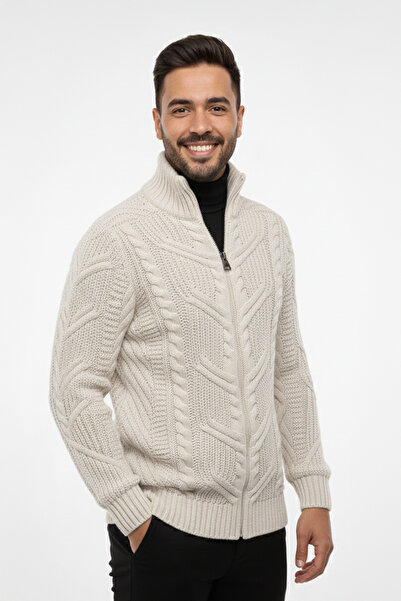 Pulltonic Erkek Yarım Balıkçı Yaka Kalın Hırka