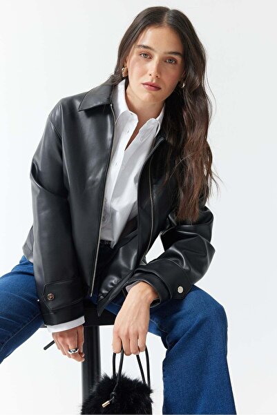 PAULMARK Women's Leather Coat K7469