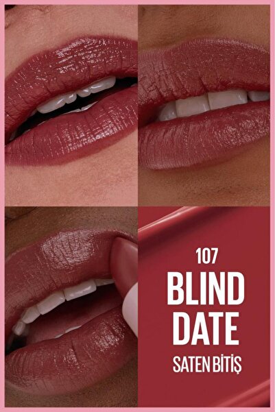 Maybelline New York Serum Etkili Hyalüronik Asit ve Besleyici Yağ İçeren Ruj - 107 Blind Date