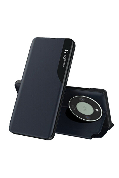 dalip Honor Magic8 Lite Leather View flip wallet case, blue