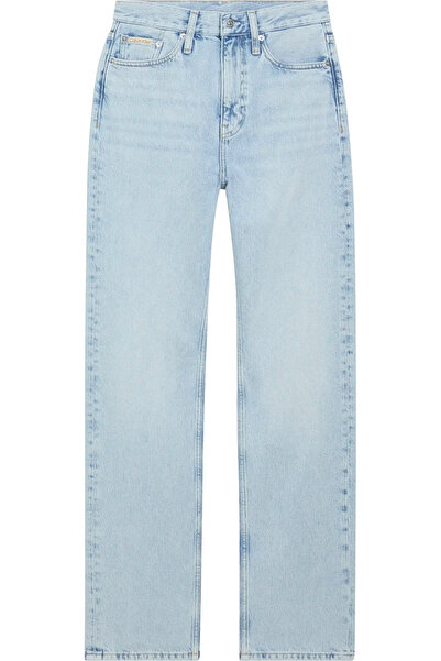 Calvin Klein HIGH RISE STRAIGHT Kadın Mavi Kot Pantolon