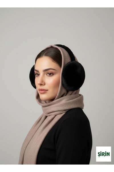 Şirin Giyim Aksesuar Căști pliabile din pluș moale, negre, călduroase - Moale...