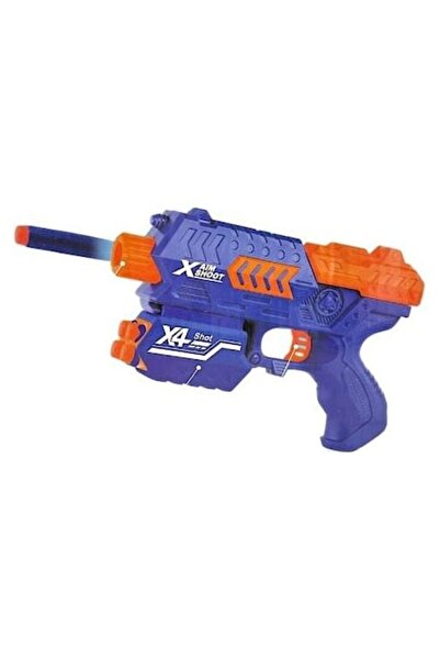 OEM Toy pistol with 6 soft EVA balls, blue-orange, 20 cm