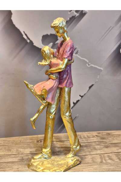 SAAY AKSESUAR BABA VE KIZI YALDIZLI BİBLO 33CM