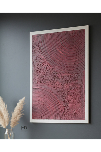 MD Tasarım Sanat Kadife Kırmızısı Dokulu Tablo Pinterest Tablo El Yapımı Özel Tasarım Minimalist İskandinav