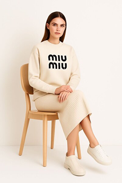 SBR 2 pieces, Dress + sweater, knit, standard size