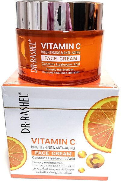 DR.RASHEL كريم الوجه بفيتامين سي من دكتور راشيل - حمض الهيالورونيك، مرطب مضاد...
