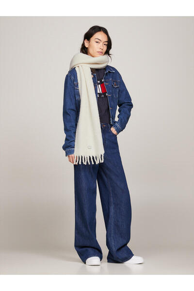 Tommy Hilfiger TJW COSY KNIT SCARF Kadın Krem Atkı