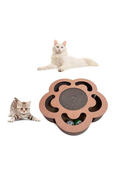 OEM Jucarie pisici interactiva – Zgarietoare din carton ondulat cu labirint s...