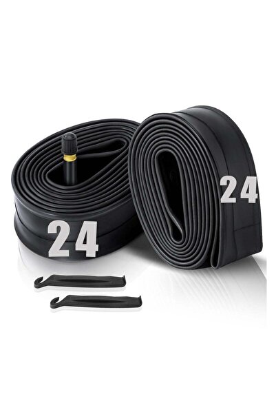 Generic 2 Pcs 24" Bicycle Tubes 24x1.75-2.125 with Tire Levers