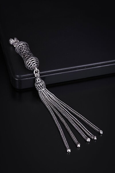 ENCİLİ SİLVER 925 Ayar Gümüş Oval Vizyon Model Tesbih Püskülü