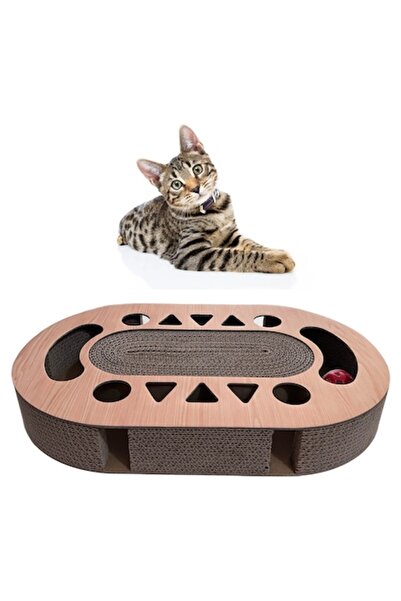 OEM Jucarie pisici interactiva – Zgarietoare din carton ondulat cu labirint s...