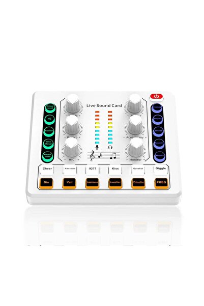 Generic Live Sound Card Mini Audio Mixer Board - Voice Changer for PC/Phone/PS4/Xbox/Switch - DJ/Podcast/Kar