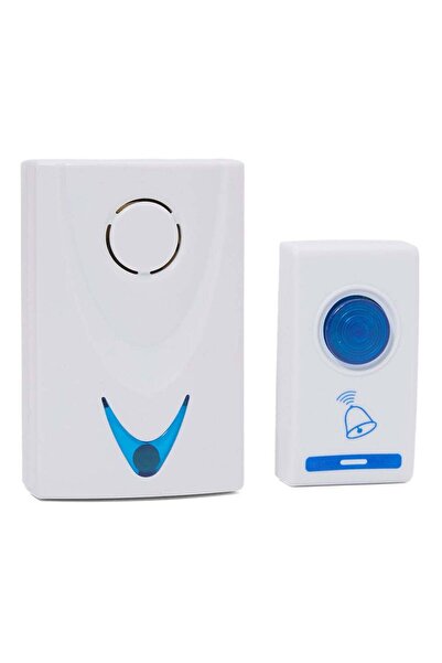 Generic جرس باب ذكي لاسلكي LED من فاندر لايف مع جهاز تحكم عن بعد، أبيض/أزرق، ...