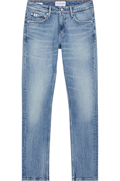 Calvin Klein SLIM Erkek Mavi Kot Pantolon