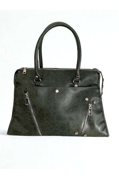 yako Geantă de umăr Raven de dimensiuni mari – volum mare, căptușită, cu ferm...