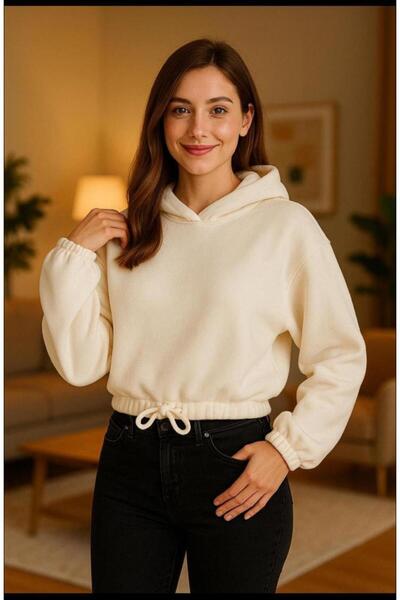 MİSS LEYDİ 3 İPLİK ŞARDONLU KAPŞONLU SWEATSHİRT