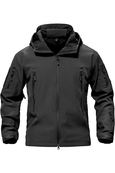 TACVASEN Men's Tactical Soft Shell Fleece-Lined Waterproof Windproof Jacket XL