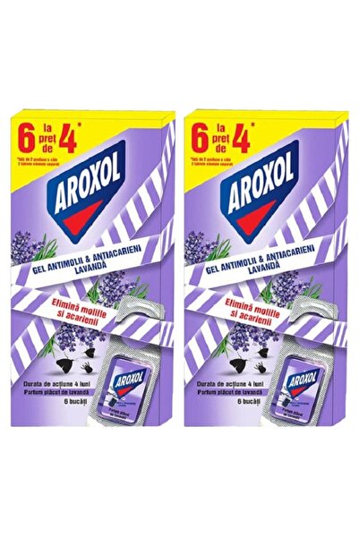 Aroxol Set 2 x 6 Tablete Gel Antimolii Lavanda Molii & Acarieni