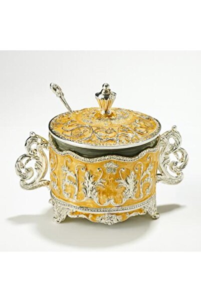 genernic جرة سكر فاخرة بتصميم أنيق ونقوش فضية