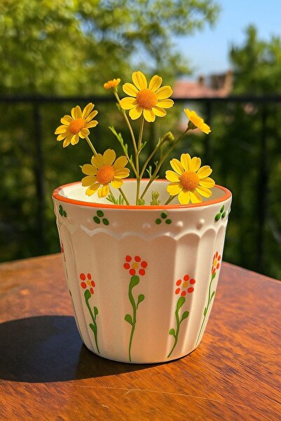 MEK Home Design Lotus Dekoratif Saksı Orta Boy (7*9)