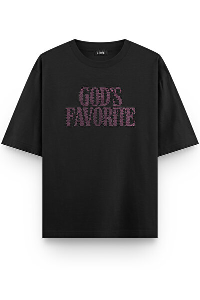 3 ROPE Tricou cu piatră de stras preferată a lui Dumnezeu cu imprimeu supradi...