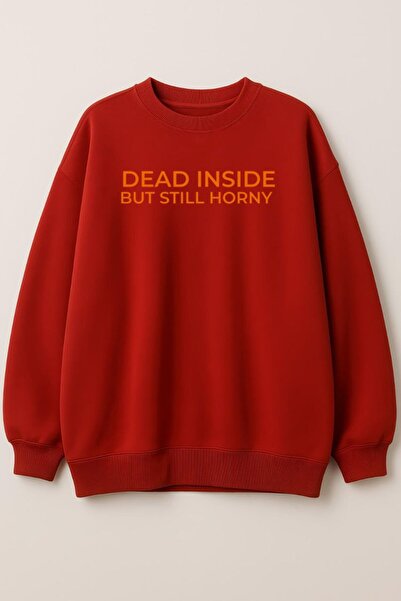 MAYDAY CULTURE Red Dead Inside Унисекс дамска и мъжка DTF печатна суитшърт с ...