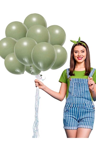 Çemrek Süs Parti Balonevi Mold Green Balloon 12 Inch 15 Pieces